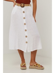 Le Monde du Lin Spódnica w kolorze białym rozmiar: 38/40
