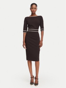 Rinascimento Sukienka koktajlowa CFC0131086003 Brązowy Slim Fit