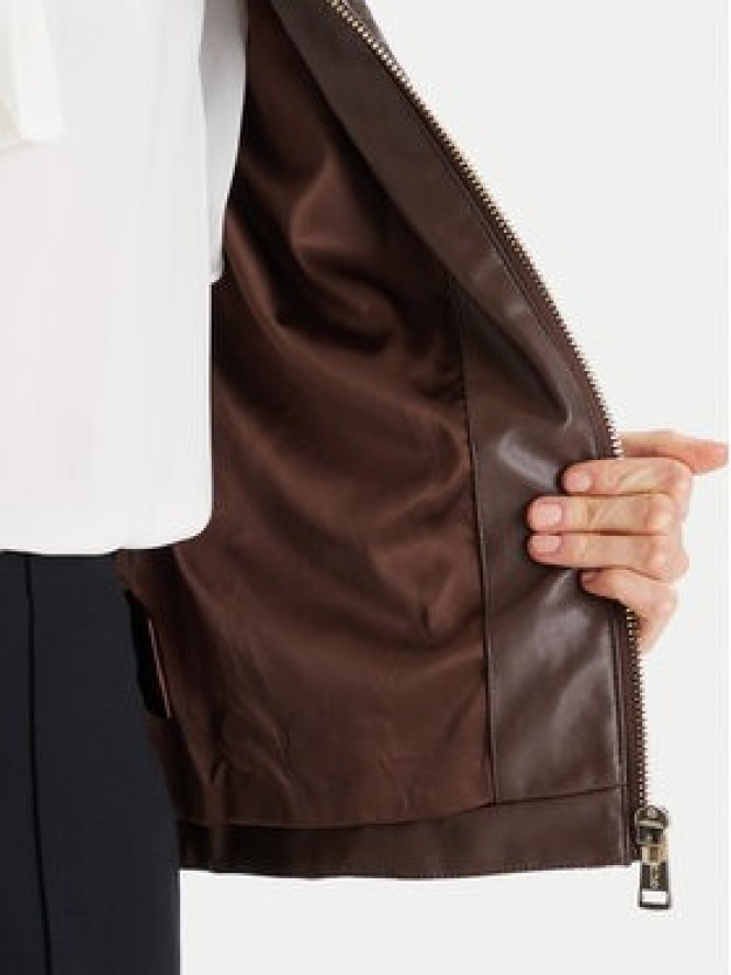 Guess Kurtka z imitacji skóry W6RL52 WL850 Brązowy Regular Fit