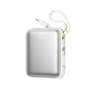 Powerbank joyroom 10000mah 22.5w z wbudowanymi kablami usb-c i lightning