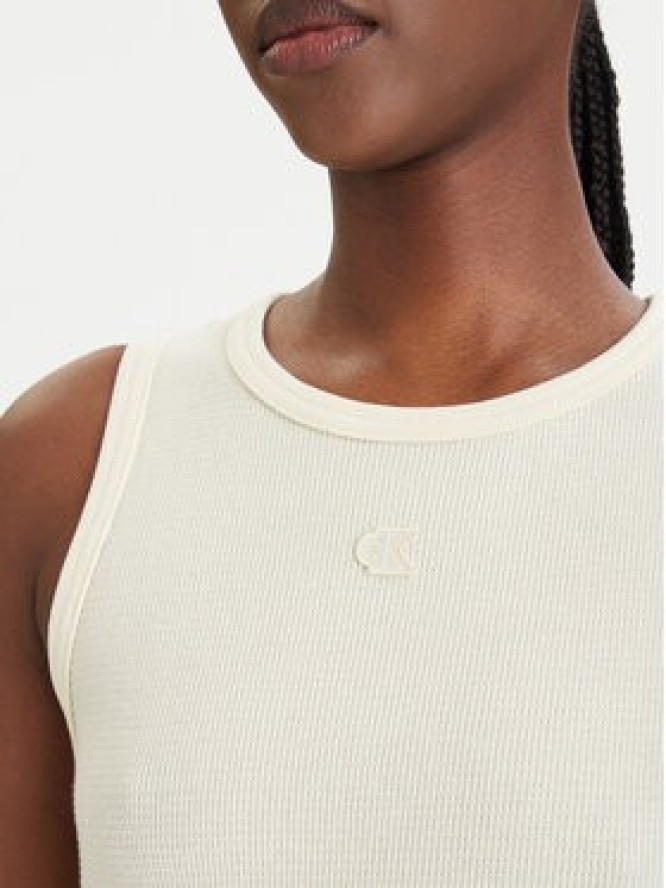 Calvin Klein Jeans Sukienka codzienna LV047F235G Żółty Slim Fit