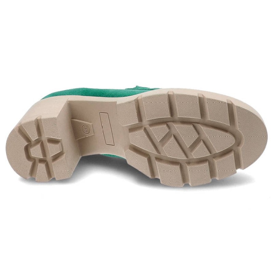 Zielone Półbuty Lemar Damskie Eleganckie Buty