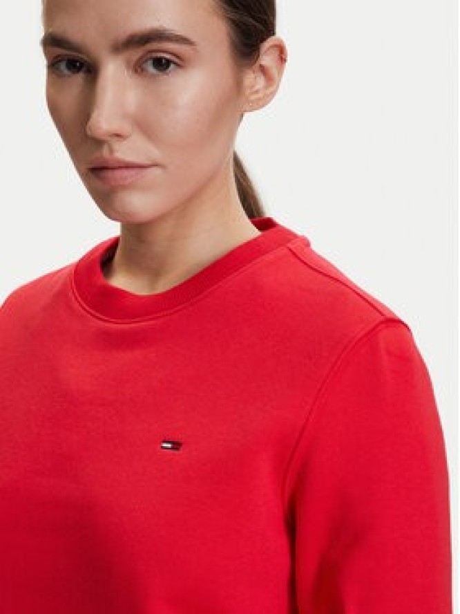 Tommy Jeans Bluza DW0DW19959 Czerwony Regular Fit
