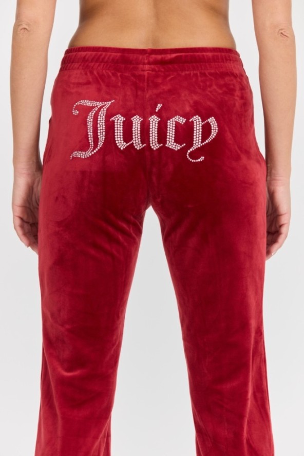 JUICY COUTURE Damskie czerwone spodnie dresowe Tina Track Pant, Rozmiar XS