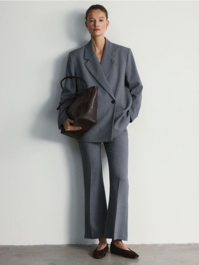 Torebka shopper - ciemnobrązowy