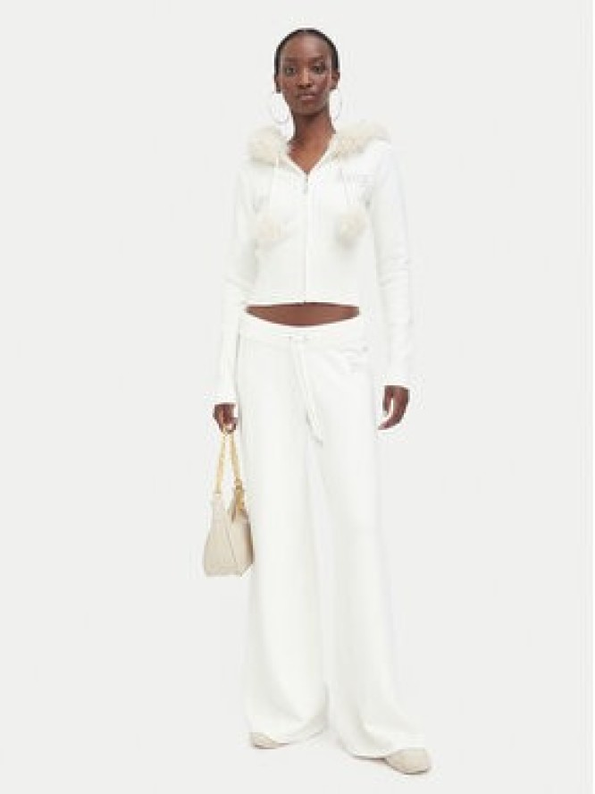 Juicy Couture Spodnie dzianinowe JCWBJ226310 Kremowy Relaxed Fit