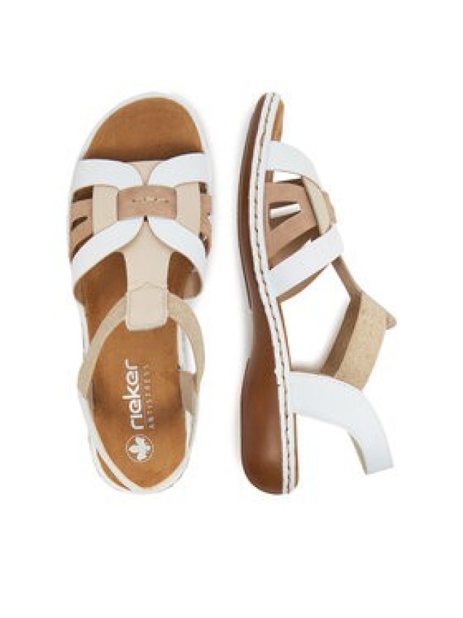 Rieker Sandały 65918-81 Biały