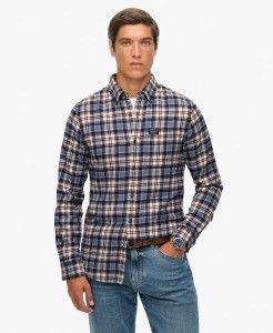 superdry Koszula Lumberjack z długim rękawem bawełniana – Relaxed fit