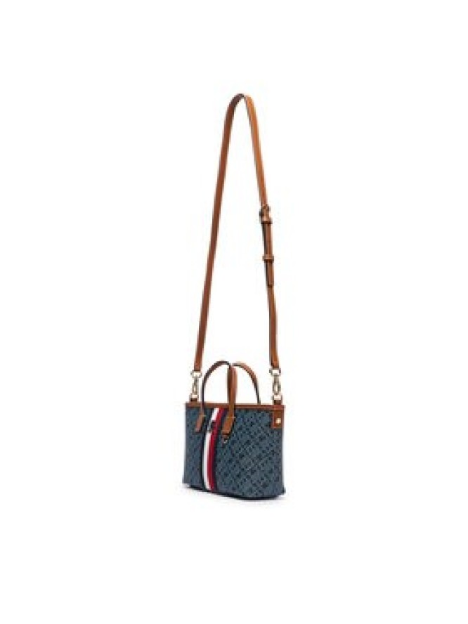 Tommy Hilfiger Torebka Th Monoplay Mini Tote Corp AW0AW19177 Granatowy