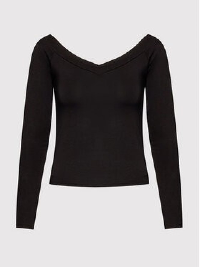 Pieces Bluzka Maliva 17103018 Czarny Slim Fit