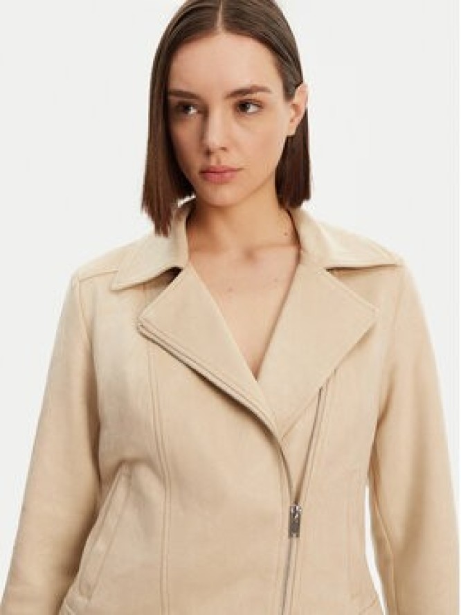 Noisy May Kurtka z imitacji skóry Abby 27033110 Beżowy Regular Fit