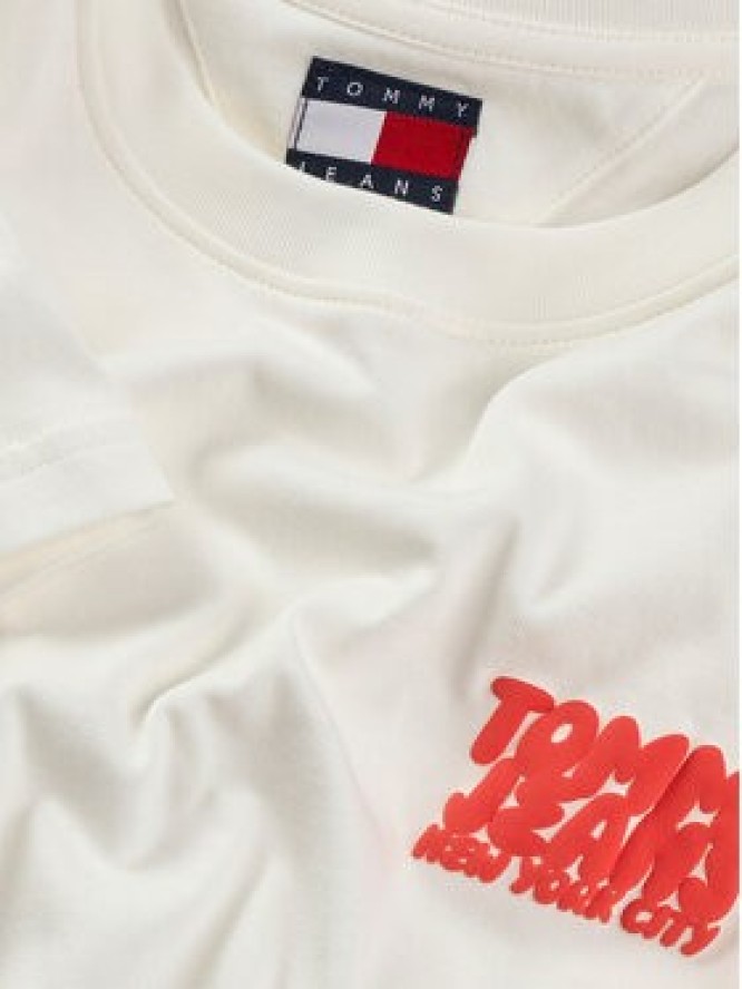 Tommy Jeans T-Shirt Bubble DW0DW21338 Biały Regular Fit