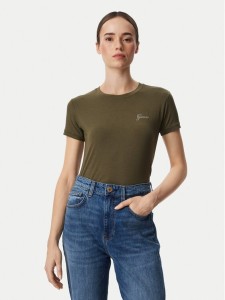 Guess T-Shirt W6YI12 K3751 Khaki Regular Fit