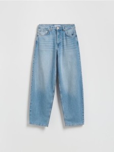 Jeansy barrel leg - niebieski