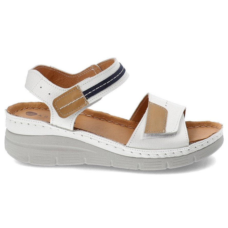 Białe Sandały Armodo Modne Obuwie Damskie