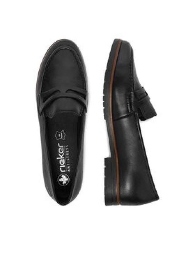 Rieker Loafersy 45300-02 Czarny