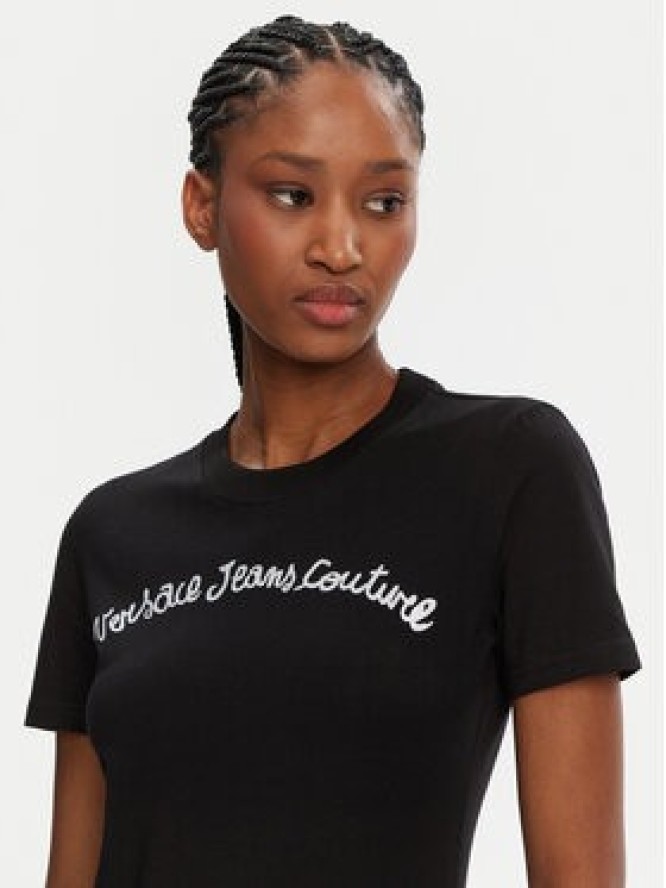 Versace Jeans Couture T-Shirt 78HAHC08 Czarny Slim Fit