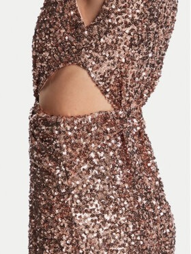 Elisabetta Franchi Sukienka wieczorowa ABR4852E2 181 Brązowy Regular Fit