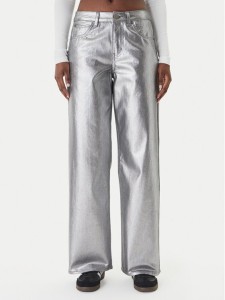 adidas Jeansy Firebird KD2922 Srebrny Loose Fit