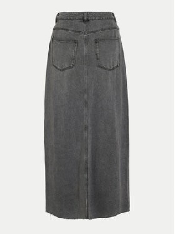 Vila Spódnica jeansowa Kiki 14104371 Szary Regular Fit