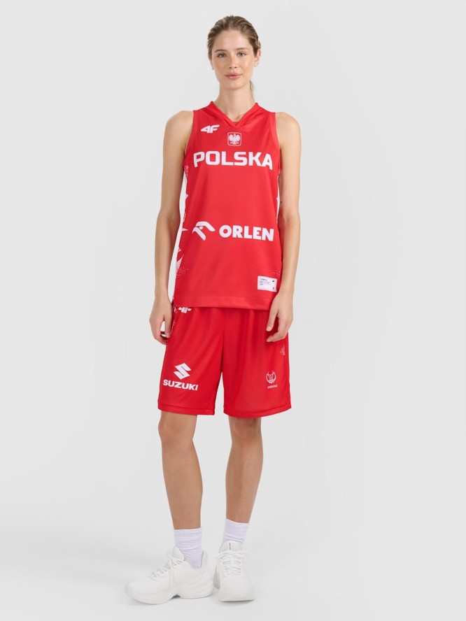 4F Koszulka reprezentacyjna z możliwością personalizacji damska 4F x PZKOSZ - czerwona XL