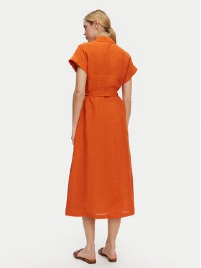 Luisa Spagnoli Sukienka koszulowa Parete 541978 Pomarańczowy Regular Fit