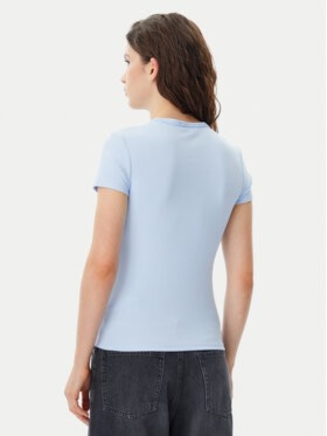 Tommy Jeans T-Shirt Essential DW0DW17383 Błękitny Slim Fit