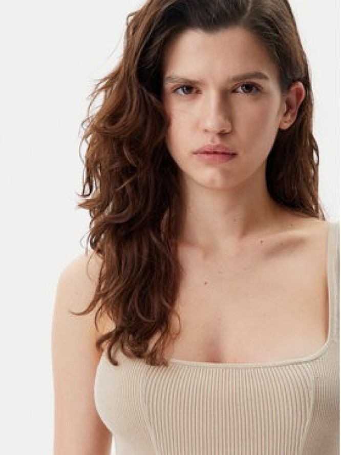 Calvin Klein Jeans Sukienka codzienna J20J225269 Beżowy Slim Fit