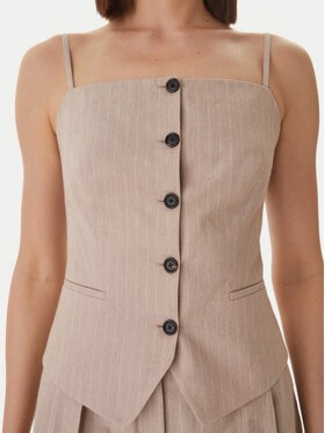 HUGO Top Copale 50560007 Beżowy Slim Fit