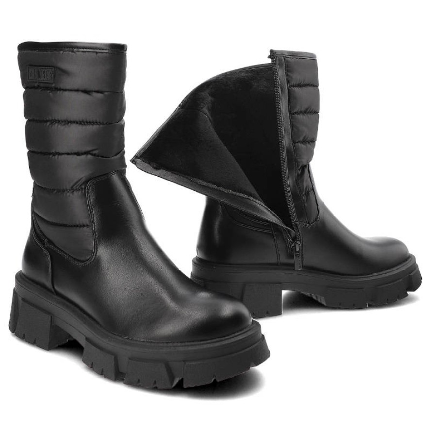 Czarne Kozaki Big Star Modne Wygodne Buty Damskie