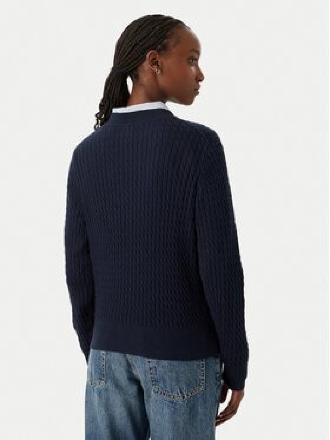 Tommy Hilfiger Sweter Fine WW0WW44993 Granatowy Regular Fit