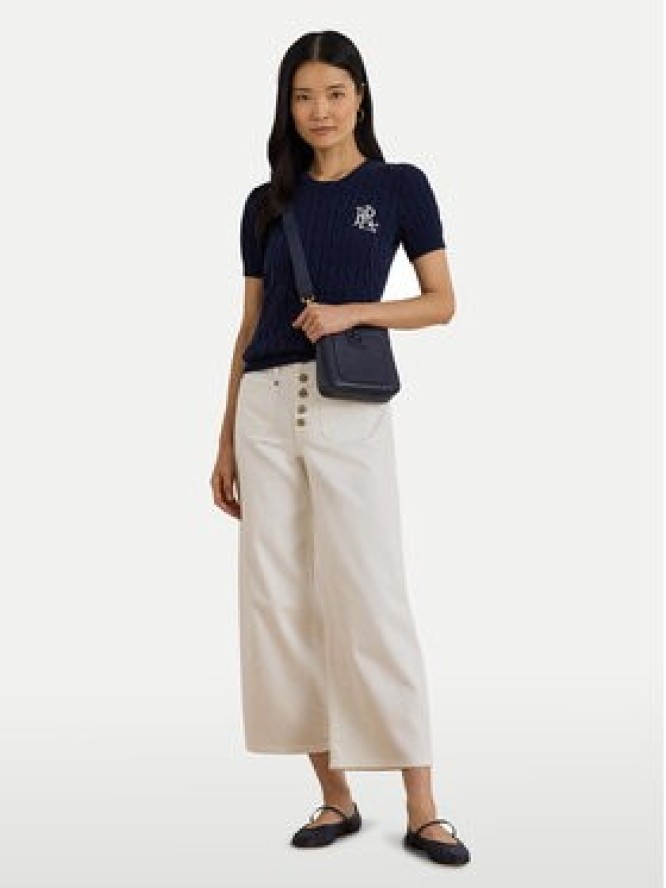 LAUREN RALPH LAUREN Sweter 200P07025001 Granatowy Relaxed Fit