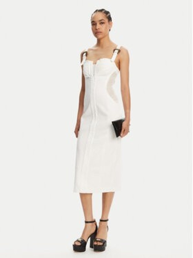 Versace Jeans Couture Sukienka koktajlowa 78HAO951 Biały Slim Fit