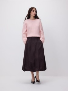 Spódnica bombka - brązowy