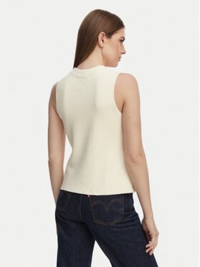 Tommy Hilfiger Top WW0WW49707 Beżowy jasny Slim Fit