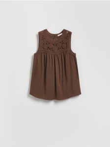 Bluzka z modalem - ciemnobrązowy