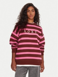 Roxy Bluza Strictly Stripes ERJFT05004 Różowy Oversize