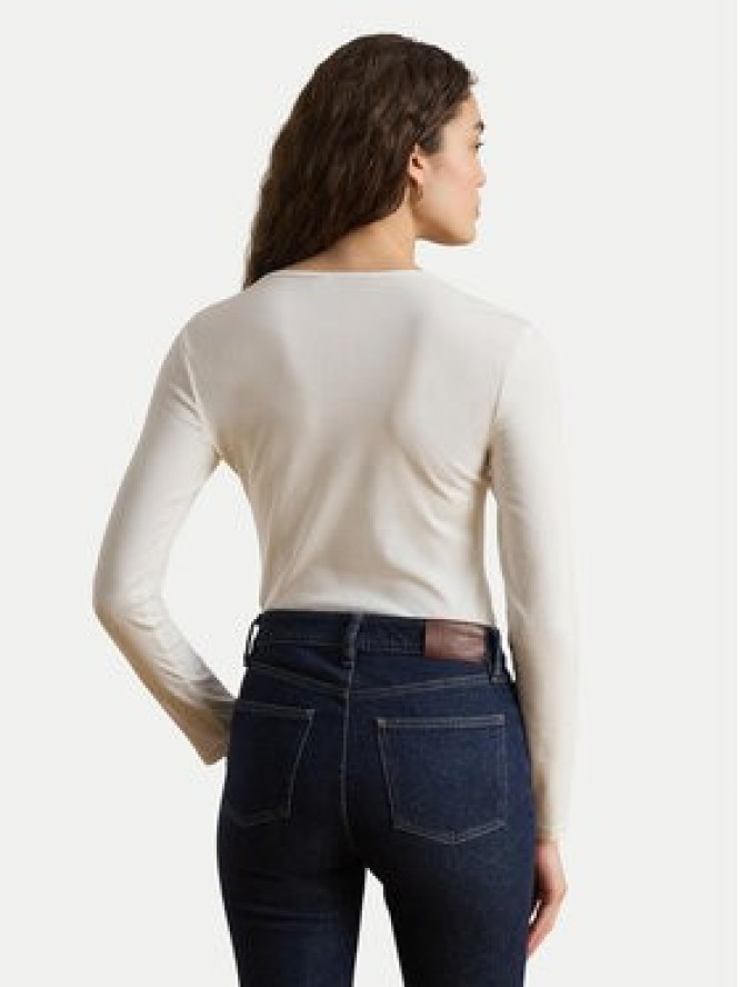 LAUREN RALPH LAUREN Bluzka 200680399002 Biały Slim Fit