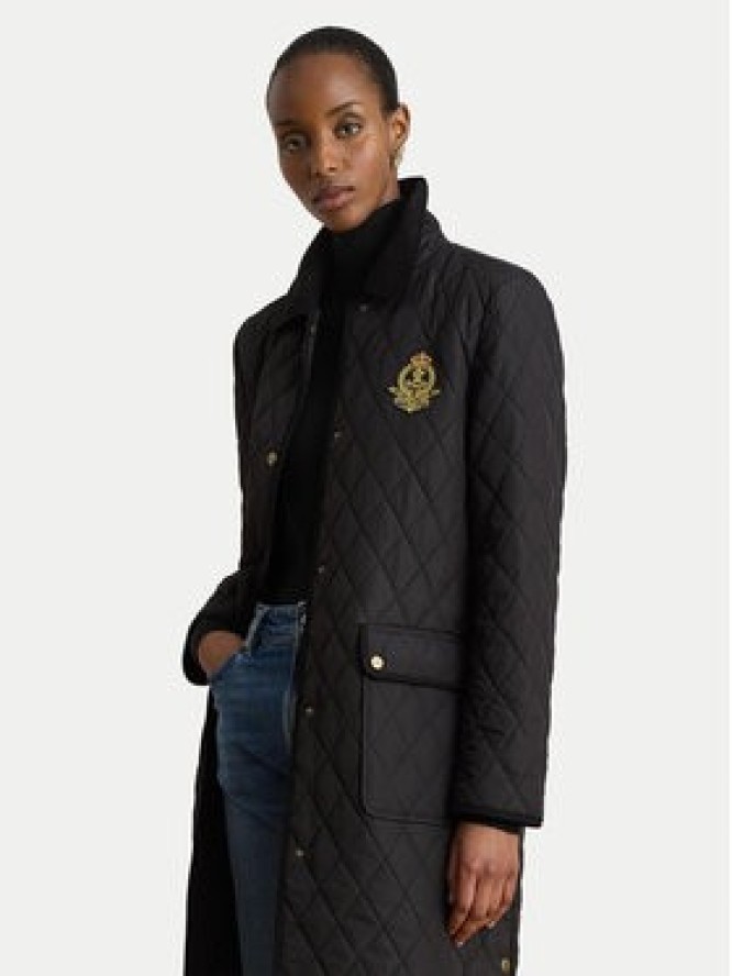 LAUREN RALPH LAUREN Kurtka przejściowa Crested 3/4 Quilt 297P18059001 Czarny Regular Fit
