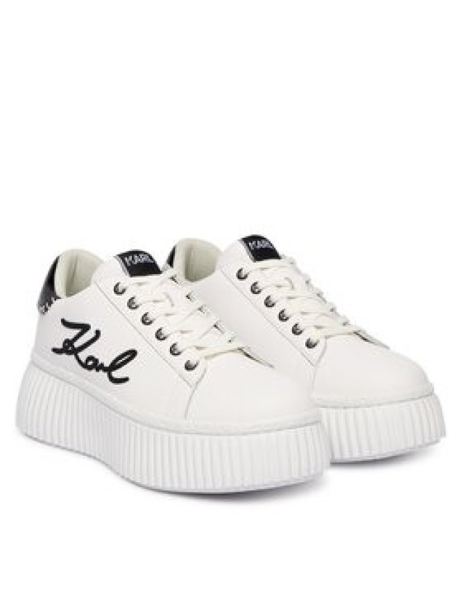 KARL LAGERFELD Sneakersy Kreeper Lo KL42372C Biały
