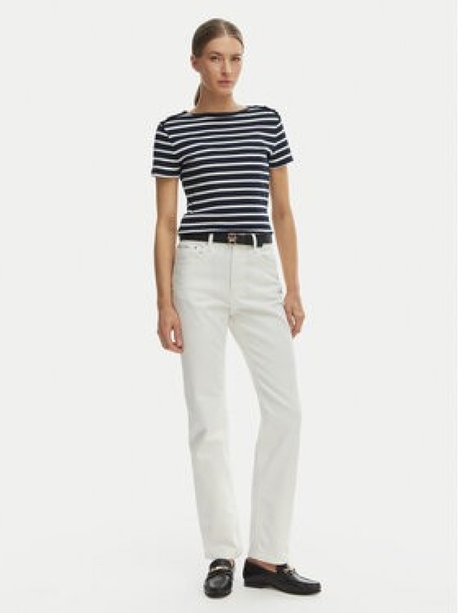 Tommy Hilfiger T-Shirt WW0WW49250 Granatowy Slim Fit