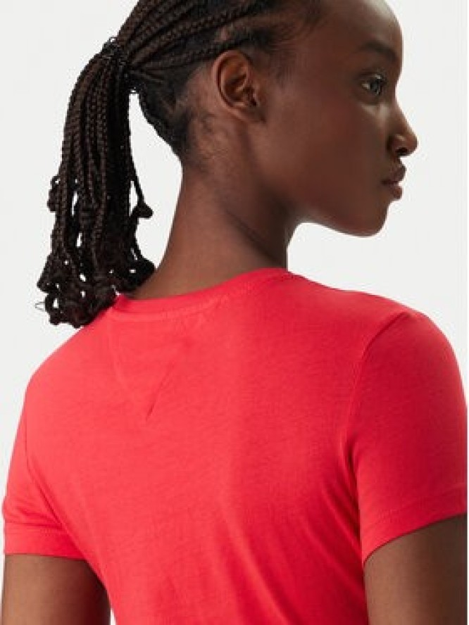 Tommy Jeans T-Shirt DW0DW20459 Czerwony Slim Fit