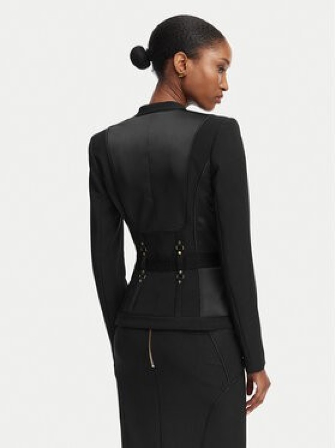 Elisabetta Franchi Marynarka GI-233-62E2-V840 Czarny Slim Fit