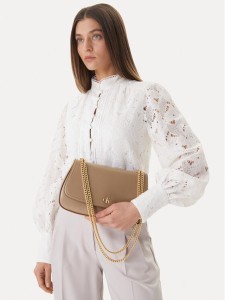 Calvin Klein Torebka Ck Convertible Chain Medium Bag LV04F3171G Beżowy