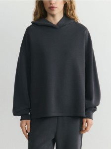 Bluza oversize z modalem - granatowy