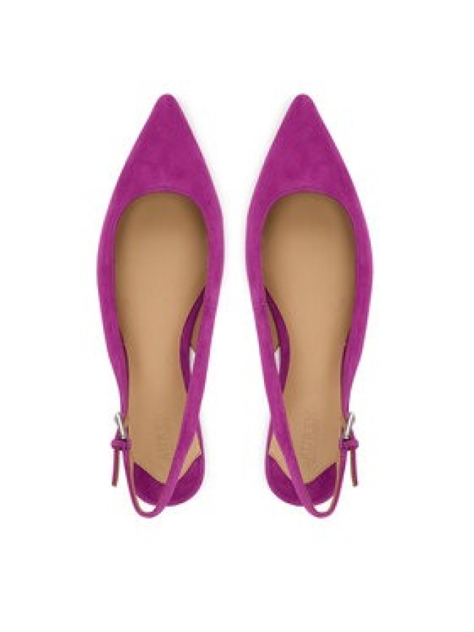 LAUREN RALPH LAUREN Baleriny Severn Calfskin 802967746007 Fioletowy