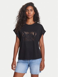 Emporio Armani T-Shirt EW000616 AF12187 UC001 Czarny Loose Fit