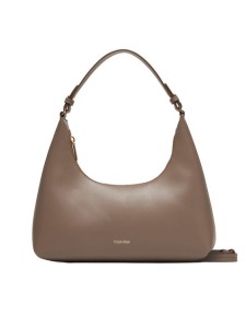 Calvin Klein Torebka Foil Logo Conv Shoulder Bag LV04F3272G Beżowy