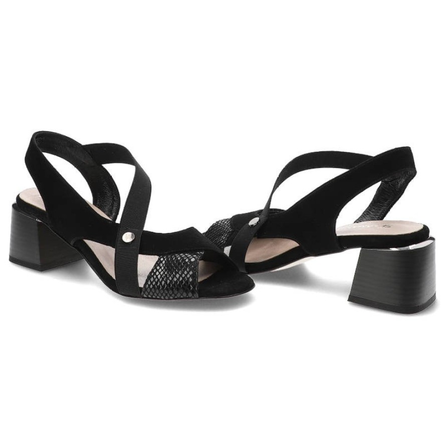 Czarne Sandały Lamanti Wygodne Buty Na Lato