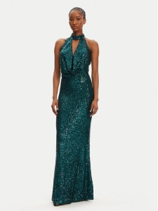 Fracomina Sukienka wieczorowa FQ25WD3012W706N6 Zielony Regular Fit
